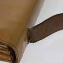 PRADA Shoulder Bag Enamel Beige Silver Auth bs24323-8