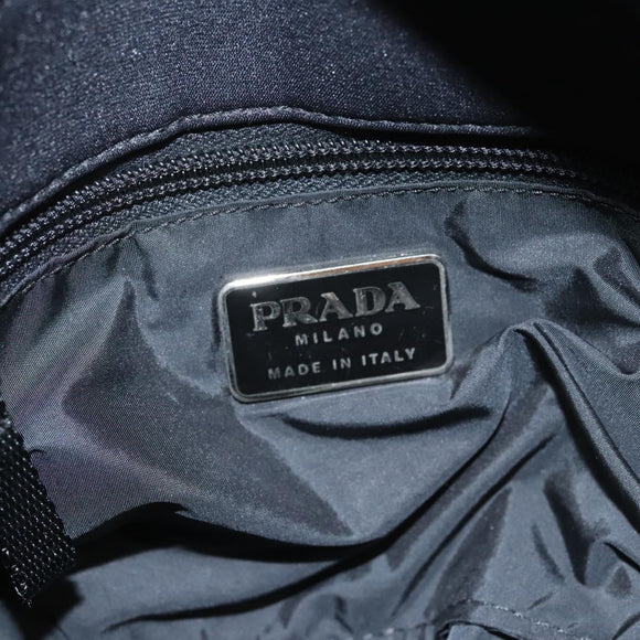 PRADA Sports Shoulder Bag Nylon Black Silver Auth bs24324