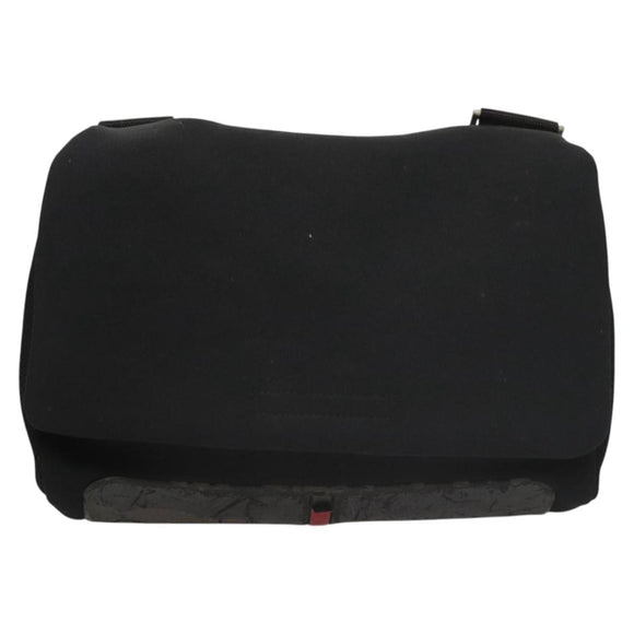 PRADA Sports Shoulder Bag Nylon Black Silver Auth bs24324