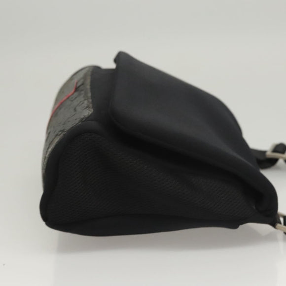 PRADA Sports Shoulder Bag Nylon Black Silver Auth bs24324