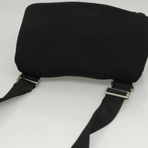 PRADA Sports Shoulder Bag Nylon Black Silver Auth bs24324