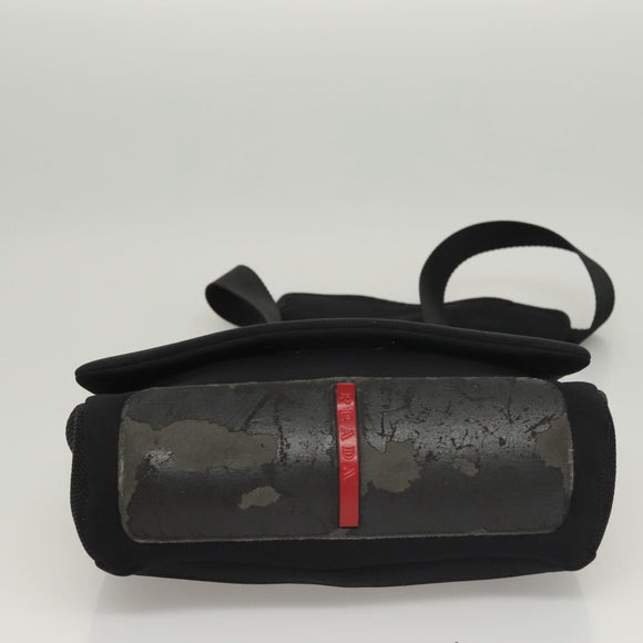 PRADA Sports Shoulder Bag Nylon Black Silver Auth bs24324