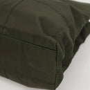 PRADA Shoulder Bag Nylon Khaki Silver Auth bs24325-10