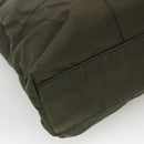 PRADA Shoulder Bag Nylon Khaki Silver Auth bs24325-13