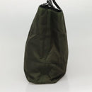 PRADA Shoulder Bag Nylon Khaki Silver Auth bs24325-5