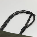 PRADA Shoulder Bag Nylon Khaki Silver Auth bs24325-8