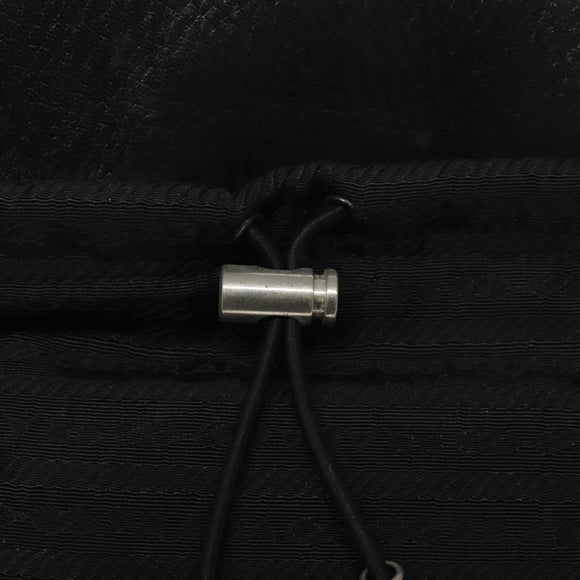 PRADA Shoulder Bag Nylon Black Silver Auth bs24328