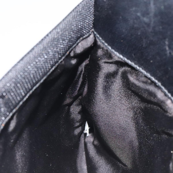 PRADA Shoulder Bag Nylon Black Silver Auth bs24328