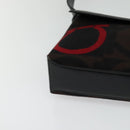 Salvatore Ferragamo Gancini Bag Canvas Leather Black Silver Auth bs24330-9