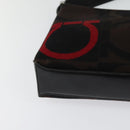 Salvatore Ferragamo Gancini Bag Canvas Leather Black Silver Auth bs24330-15