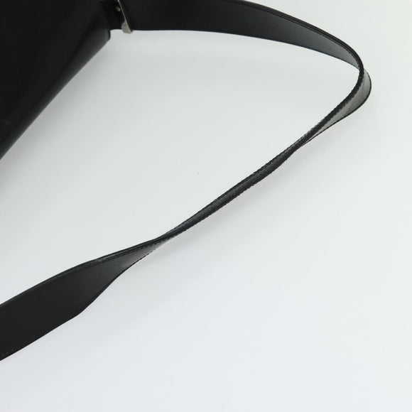 Salvatore Ferragamo Gancini Bag Canvas Leather Black Silver Auth bs24330