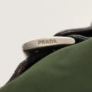 PRADA Backpack Nylon Khaki Silver Auth bs24334-9