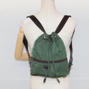PRADA Backpack Nylon Khaki Silver Auth bs24334-24