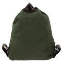 PRADA Backpack Nylon Khaki Silver Auth bs24334-2