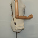 FENDI Shoulder Bag Canvas White Silver Auth bs24336-22