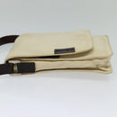 FENDI Shoulder Bag Canvas White Silver Auth bs24336-4