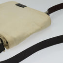 FENDI Shoulder Bag Canvas White Silver Auth bs24336-6