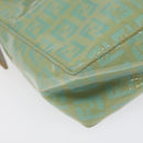 FENDI Zucchino Canvas Hand Bag Peppermint Silver Auth bs24337-14
