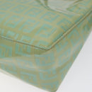 FENDI Zucchino Canvas Hand Bag Peppermint Silver Auth bs24337-15