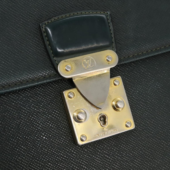 LOUIS VUITTON Taiga Serviette Kourad Business Bag Epicea M30074 LV Auth bs24358