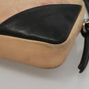 CHANEL Cambon Line Matelasse Shoulder Bag Lamb Skin Beige Black CC Auth bs24360-9