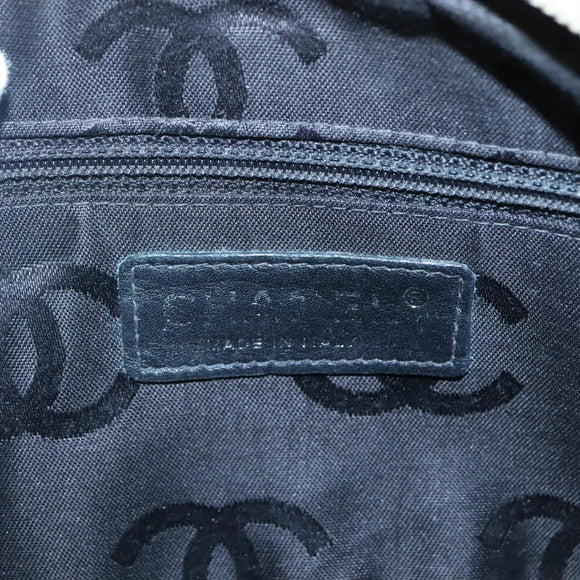 CHANEL Cambon Line Matelasse Shoulder Bag Lamb Skin Beige Black CC Auth bs24360