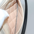 CHANEL Cambon Line Matelasse Shoulder Bag Lamb Skin Beige Black CC Auth bs24360-20