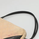 CHANEL Cambon Line Matelasse Shoulder Bag Lamb Skin Beige Black CC Auth bs24360-8