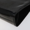 Salvatore Ferragamo Clutch Bag Enamel 2way Black CC Auth bs24365-16