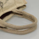 PRADA Canapa GM Hand Bag Canvas White Gold Auth bs24371-7