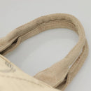 PRADA Canapa GM Hand Bag Canvas White Gold Auth bs24371-8