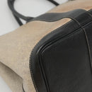 HERMES Garden party PM Hand Bag Coated Canvas Beige Auth bs24374-14