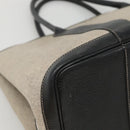 HERMES Garden party PM Hand Bag Coated Canvas Beige Auth bs24374-16
