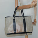 HERMES Garden party PM Hand Bag Coated Canvas Beige Auth bs24374-18