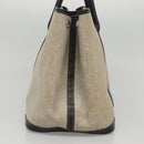 HERMES Garden party PM Hand Bag Coated Canvas Beige Auth bs24374-3