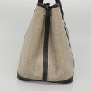 HERMES Garden party PM Hand Bag Coated Canvas Beige Auth bs24374-4