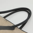 HERMES Garden party PM Hand Bag Coated Canvas Beige Auth bs24374-8