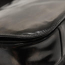 CELINE Horse Carriage Shoulder Bag Enamel Black Auth bs24388-16