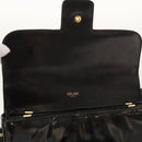 CELINE Horse Carriage Shoulder Bag Enamel Black Auth bs24388-10