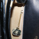 CELINE Horse Carriage Shoulder Bag Enamel Black Auth bs24388-20