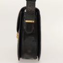 CELINE Horse Carriage Shoulder Bag Enamel Black Auth bs24388-3