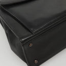 CHANEL Chain Hand Bag Leather Black CC Auth bs24390-16