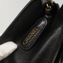 CHANEL Chain Hand Bag Leather Black CC Auth bs24390-19