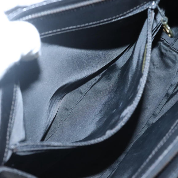 CHANEL Chain Hand Bag Leather Black CC Auth bs24390