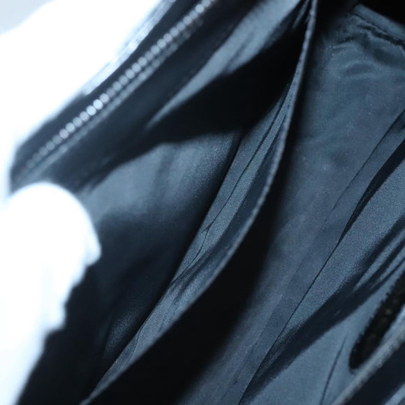 CHANEL Chain Hand Bag Leather Black CC Auth bs24390