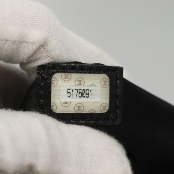 CHANEL Chain Hand Bag Leather Black CC Auth bs24390