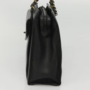 CHANEL Chain Hand Bag Leather Black CC Auth bs24390-4