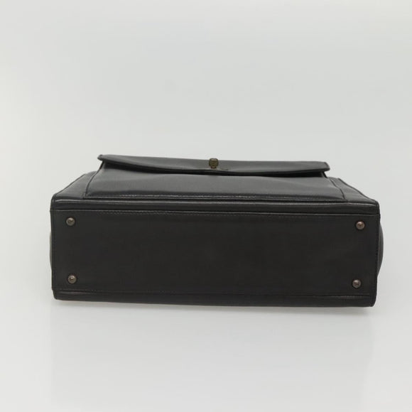 CHANEL Chain Hand Bag Leather Black CC Auth bs24390