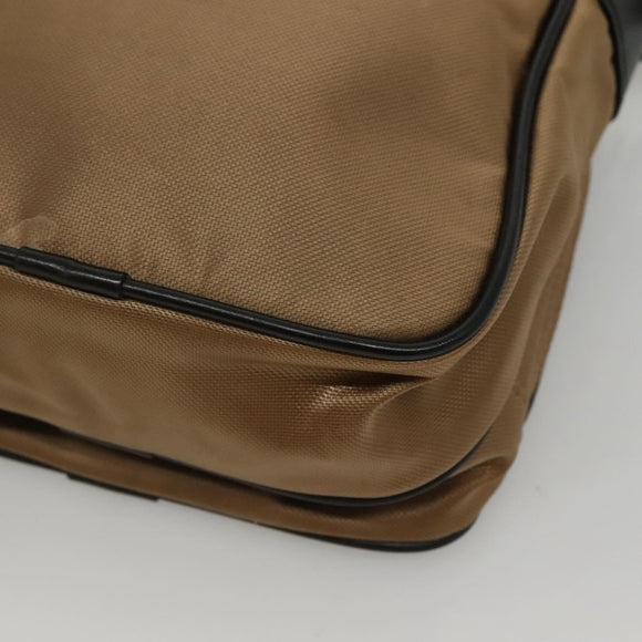 BURBERRY Black label Shoulder Bag Nylon Beige Auth bs24395
