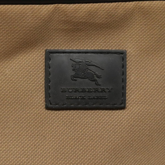 BURBERRY Black label Shoulder Bag Nylon Beige Auth bs24395